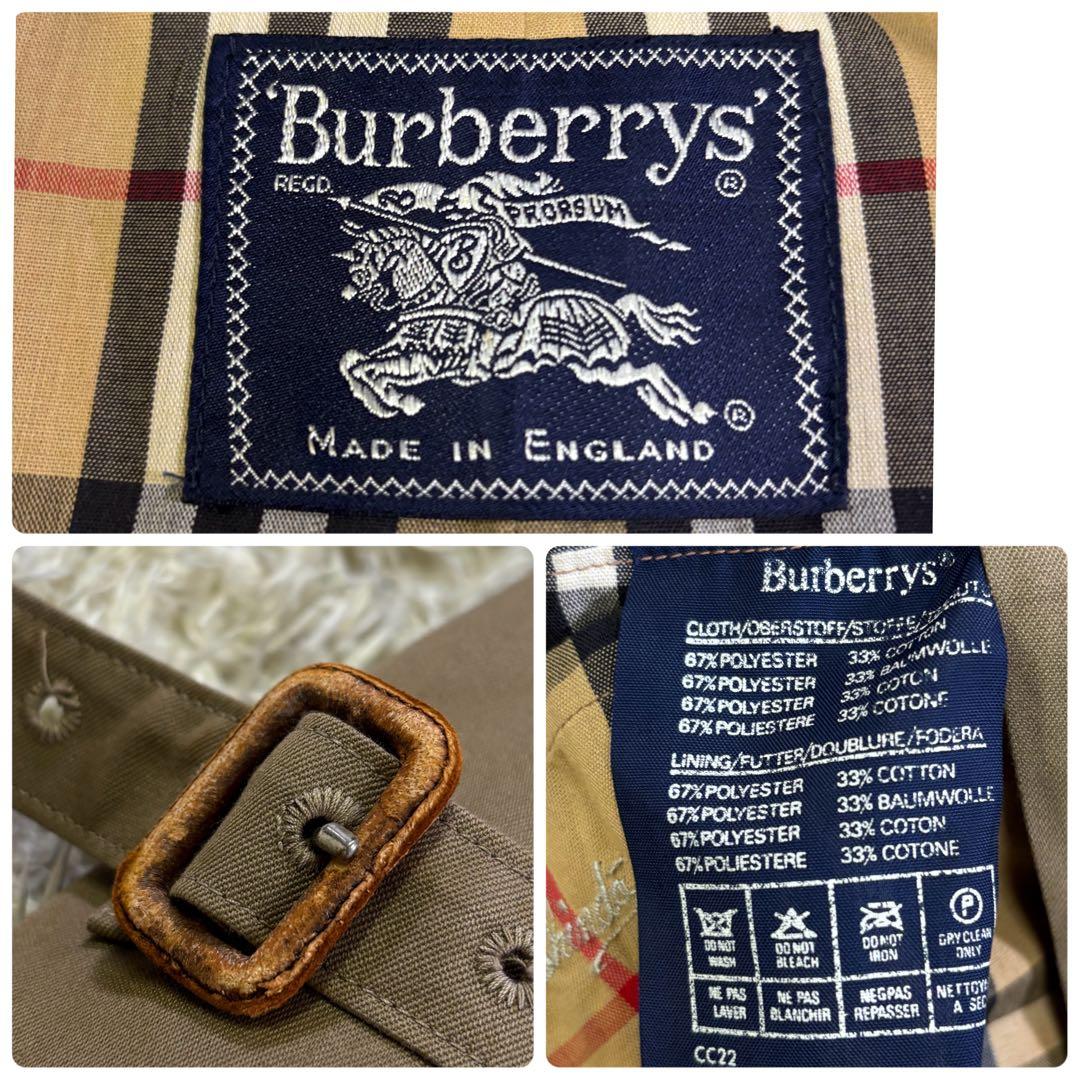 バーバリーズ　イギリス製　ノバチェック　ビンテージ　ロング　トレンチコート