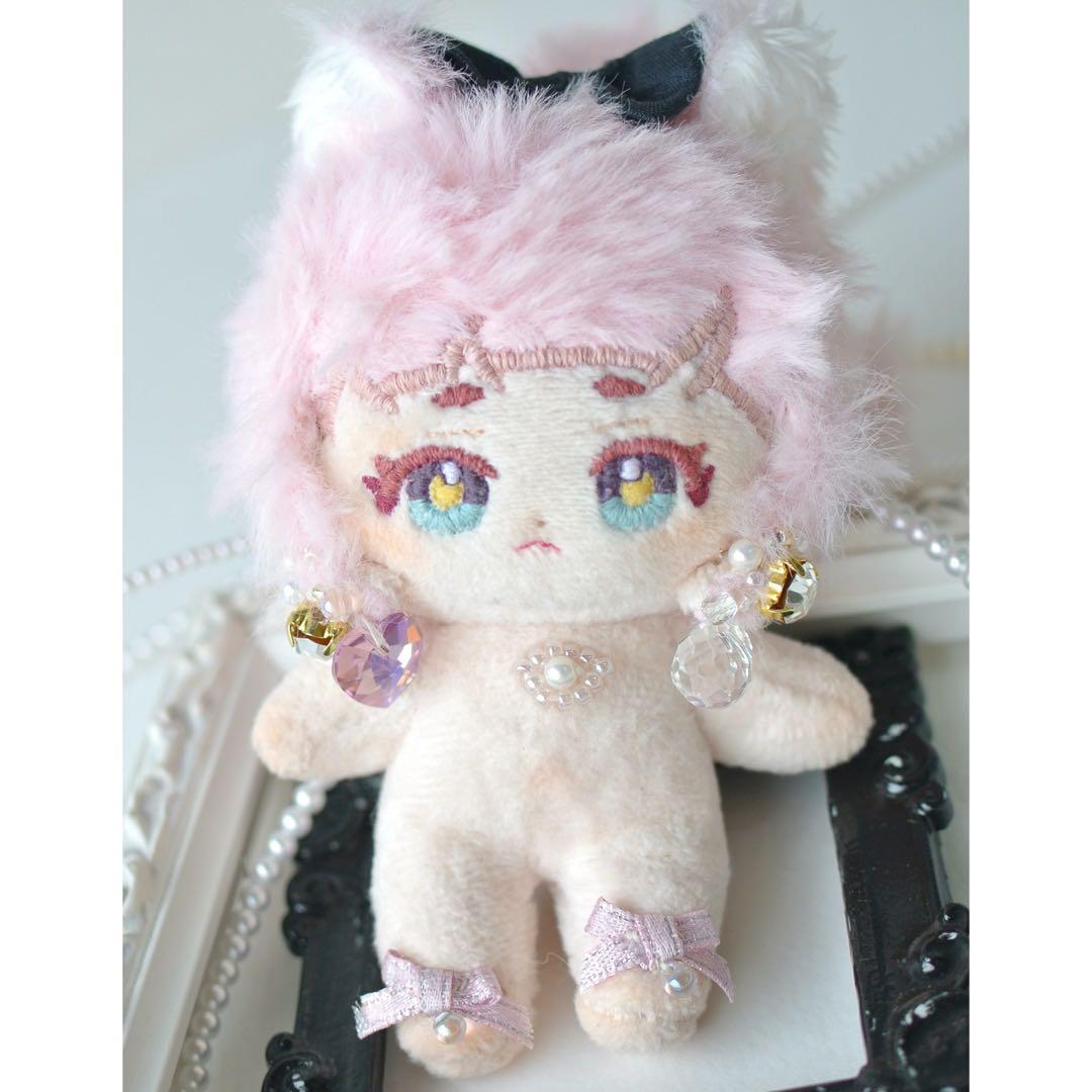 無属性ぬいぐるみ　自作ぬい　10cm 宝石ねこ（もるがないと）　ハンドメイド