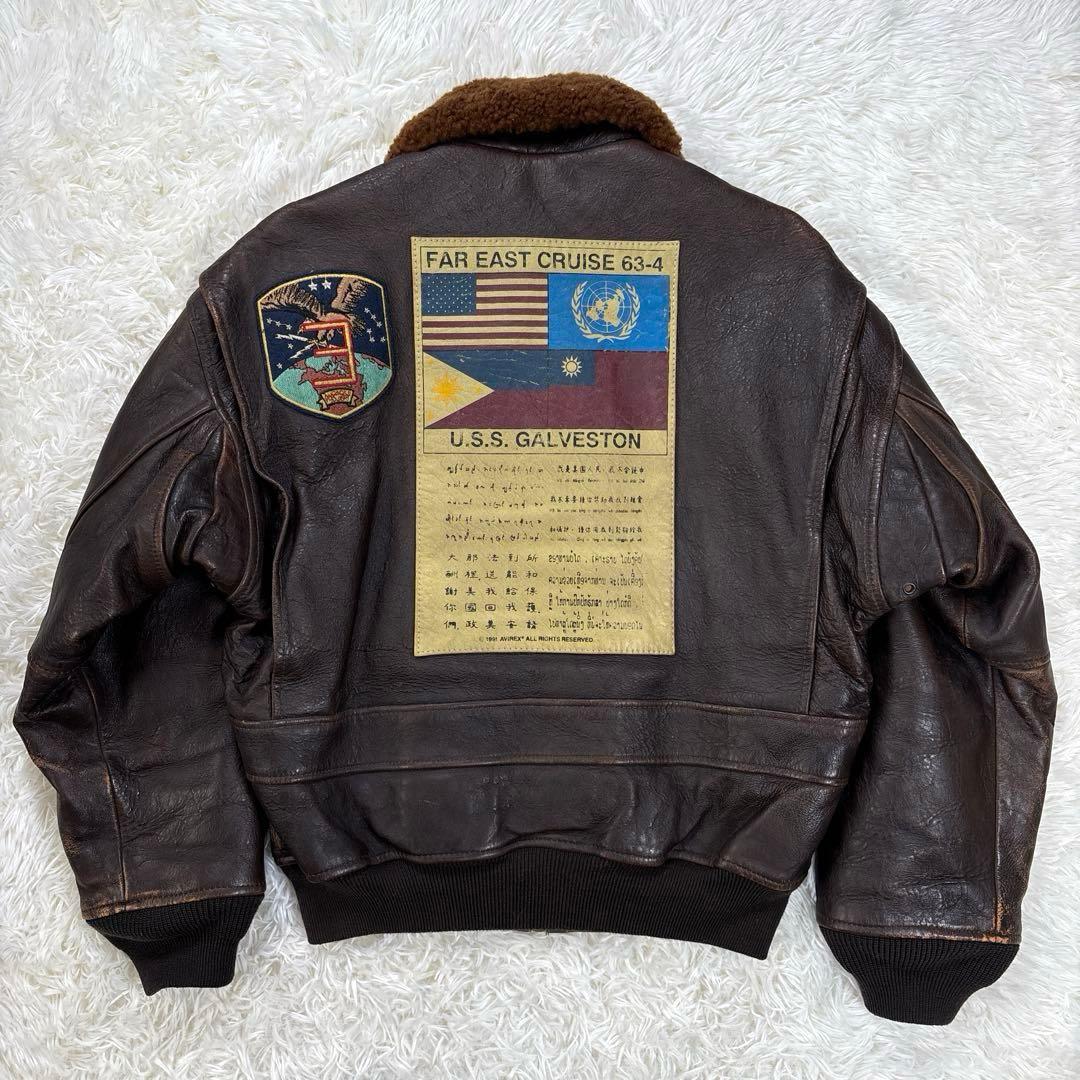 ✨希少・トップガン✨アヴィレックス　G-1 フライトジャケット　レザー　初期