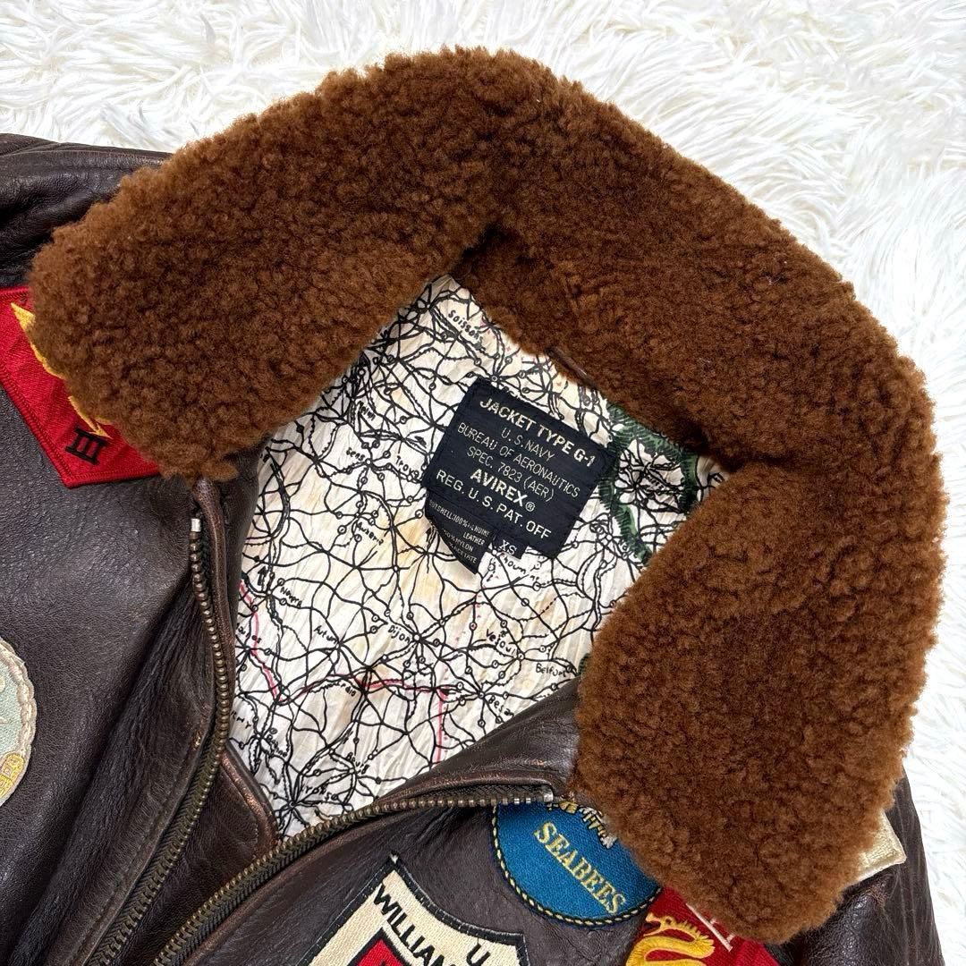 ✨希少・トップガン✨アヴィレックス　G-1 フライトジャケット　レザー　初期