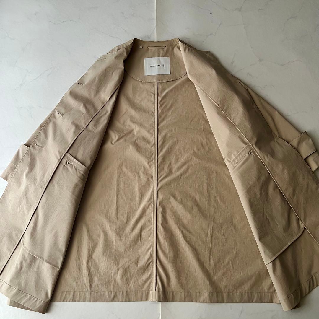 マッキントッシュ HUMBIE ノーカラー コート 金ボタン 2 M ベージュ