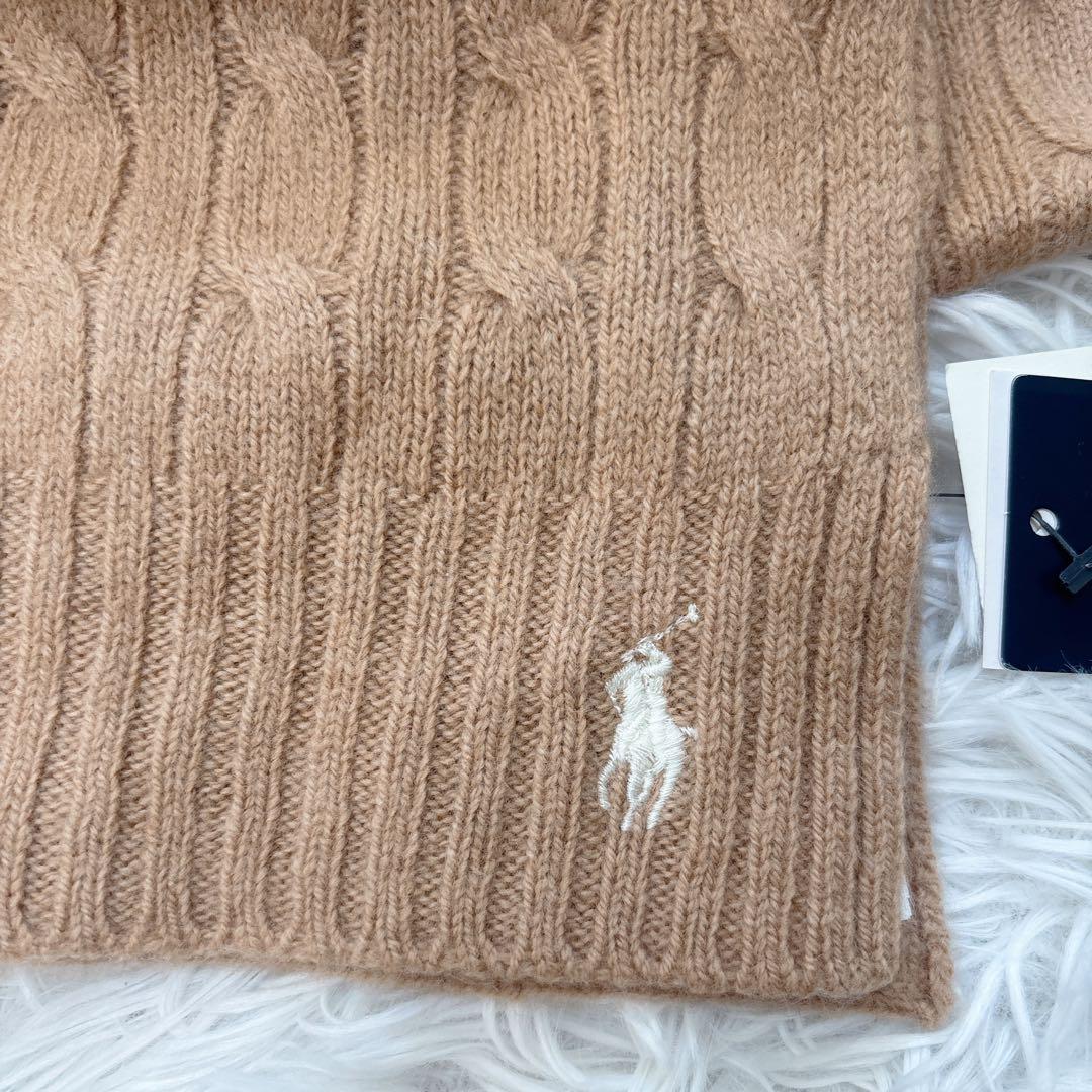 タグ付き✨Polo Ralph Lauren カシミヤ ケーブル ニットマフラー