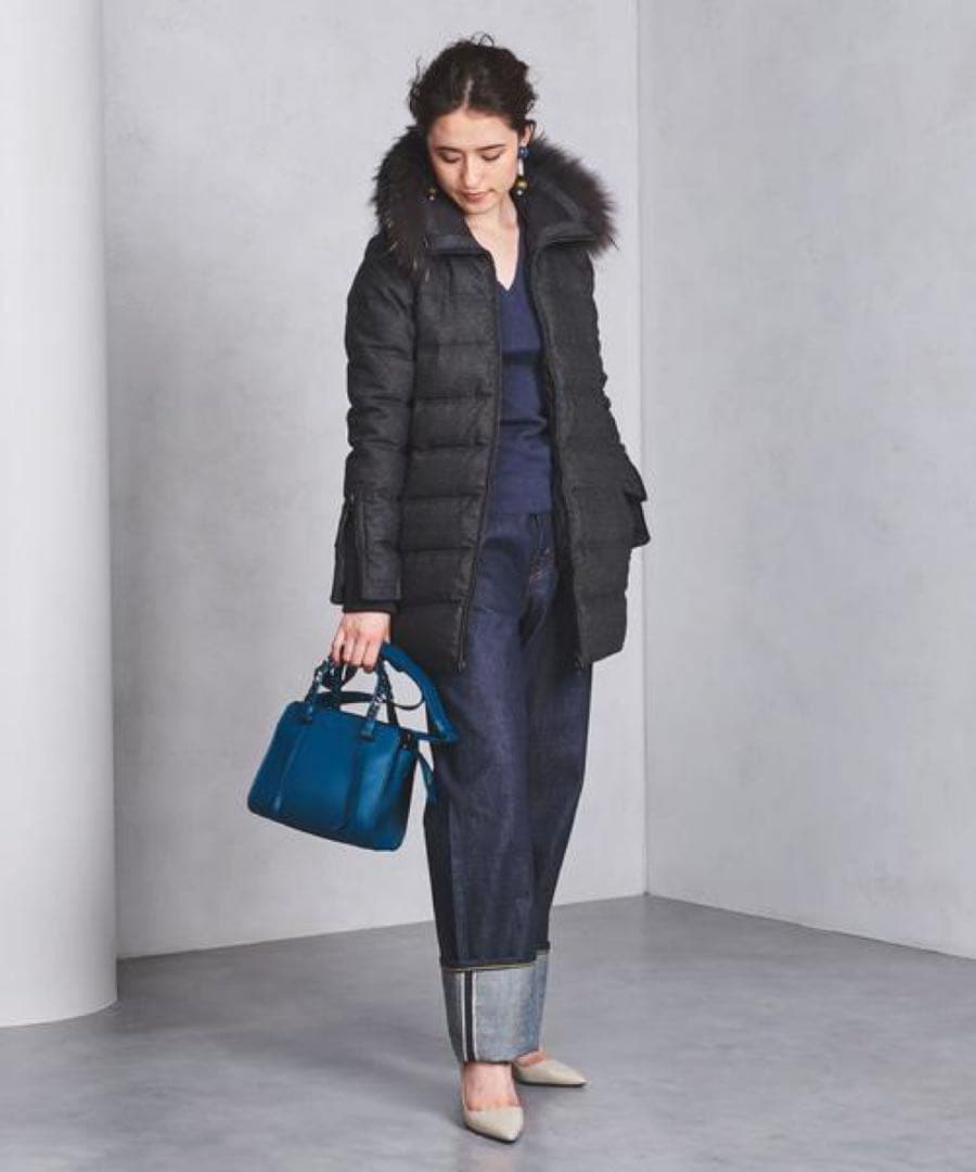 タグ付未使用DUVETICA ウールダウン グレー Blodwen 38