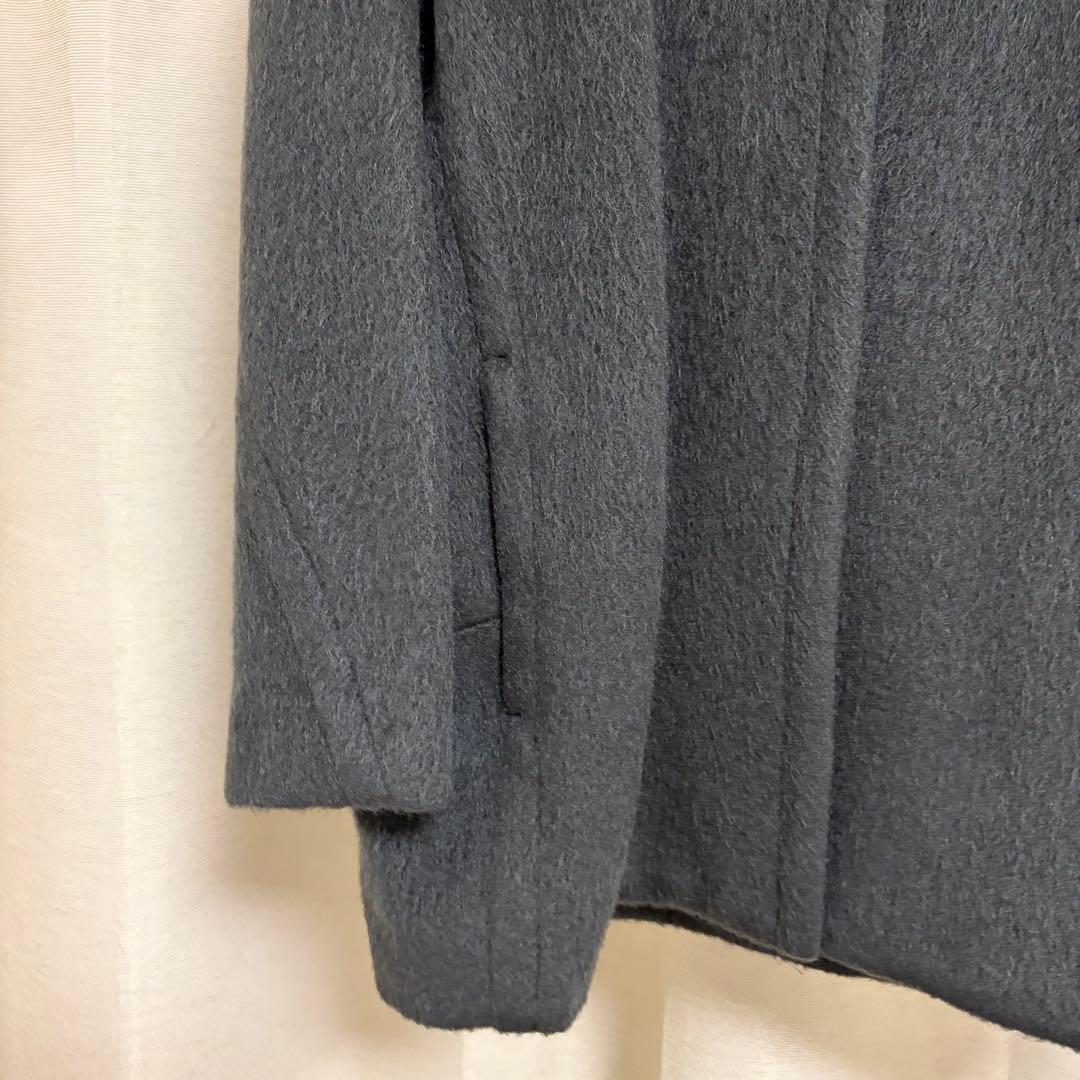 イエナ IENA モヘアシャギーハーフコート 38 グレー