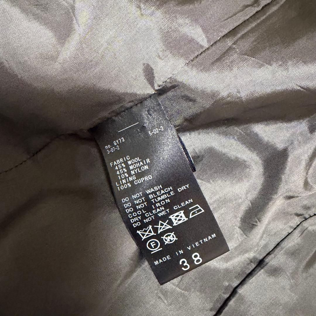 イエナ IENA モヘアシャギーハーフコート 38 グレー