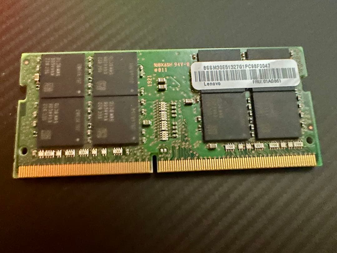 ノートPCメモリ 32GB DDR4 Samsung SO-DIMM
