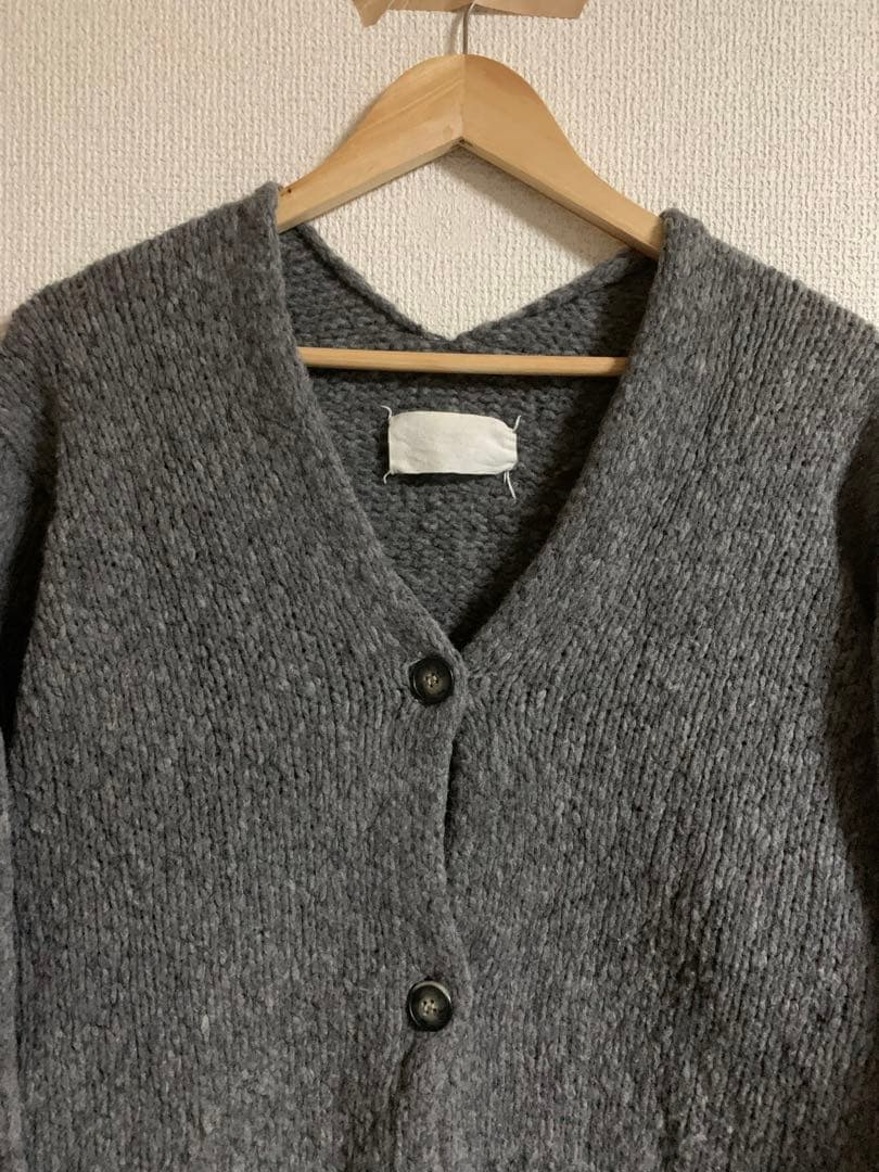 希少メゾンマルタンマルジェラオリゾンティハンドニットカーディガン