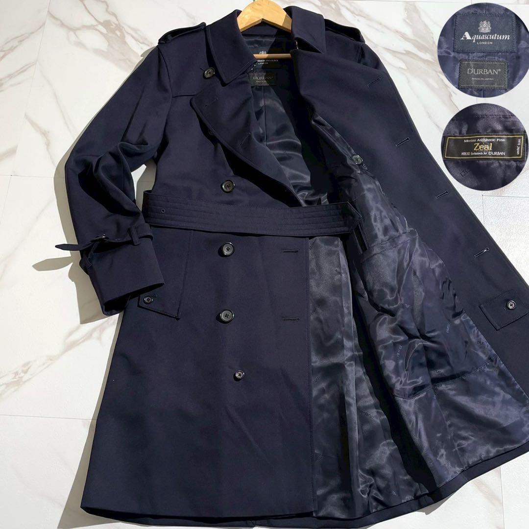 極美品✨Aquascutum×D’URBAN×Zealトレンチコート ネイビー