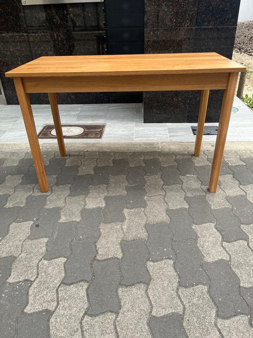無印良品　木製デスク オーク無垢材 引き出し付き
