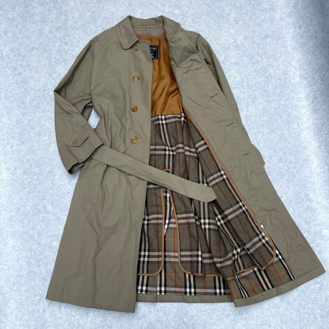 バーバリーズ ステンカラーコート ノバチェック ベージュ ライナー ベルト付き
