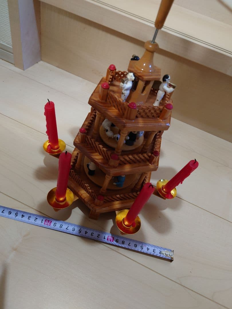 クリスマスピラミッド　木製飾り　アンティーク 　クリスマス　置物