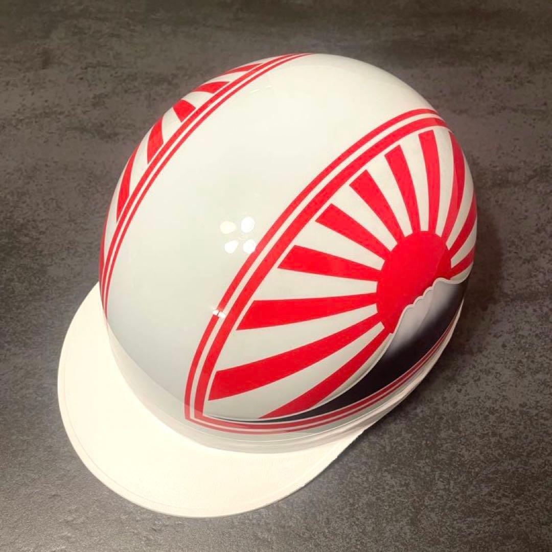 コルク半　富士　日章　カスタム　マーシャル　半キャップ　ヘルメット　バイク用