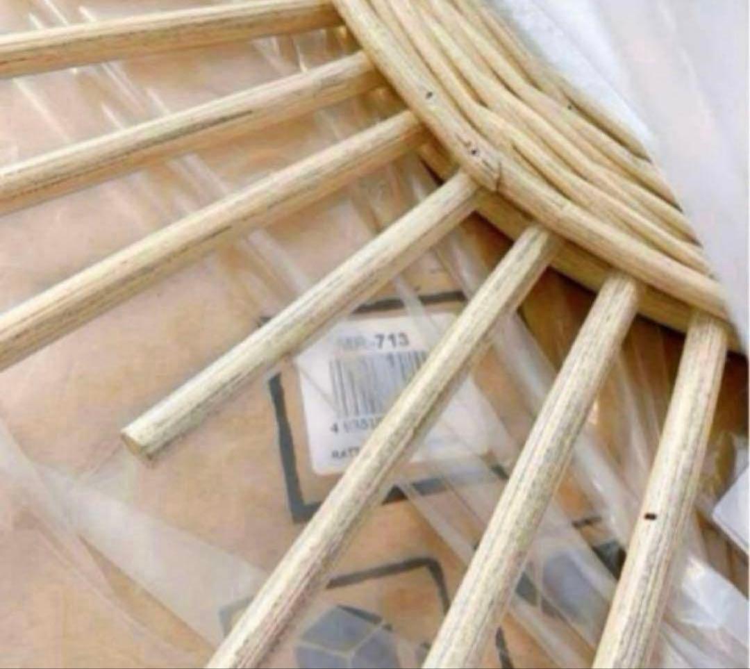 ミラー ナチュラル 直径60cm ラタンミラーお洒落 モダン 壁掛けミラー 南国