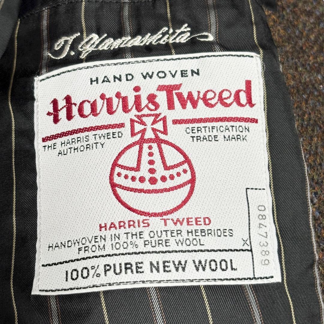 美品 オースティンリード ハリスツイード ステンカラーコート ヘリンボーン L