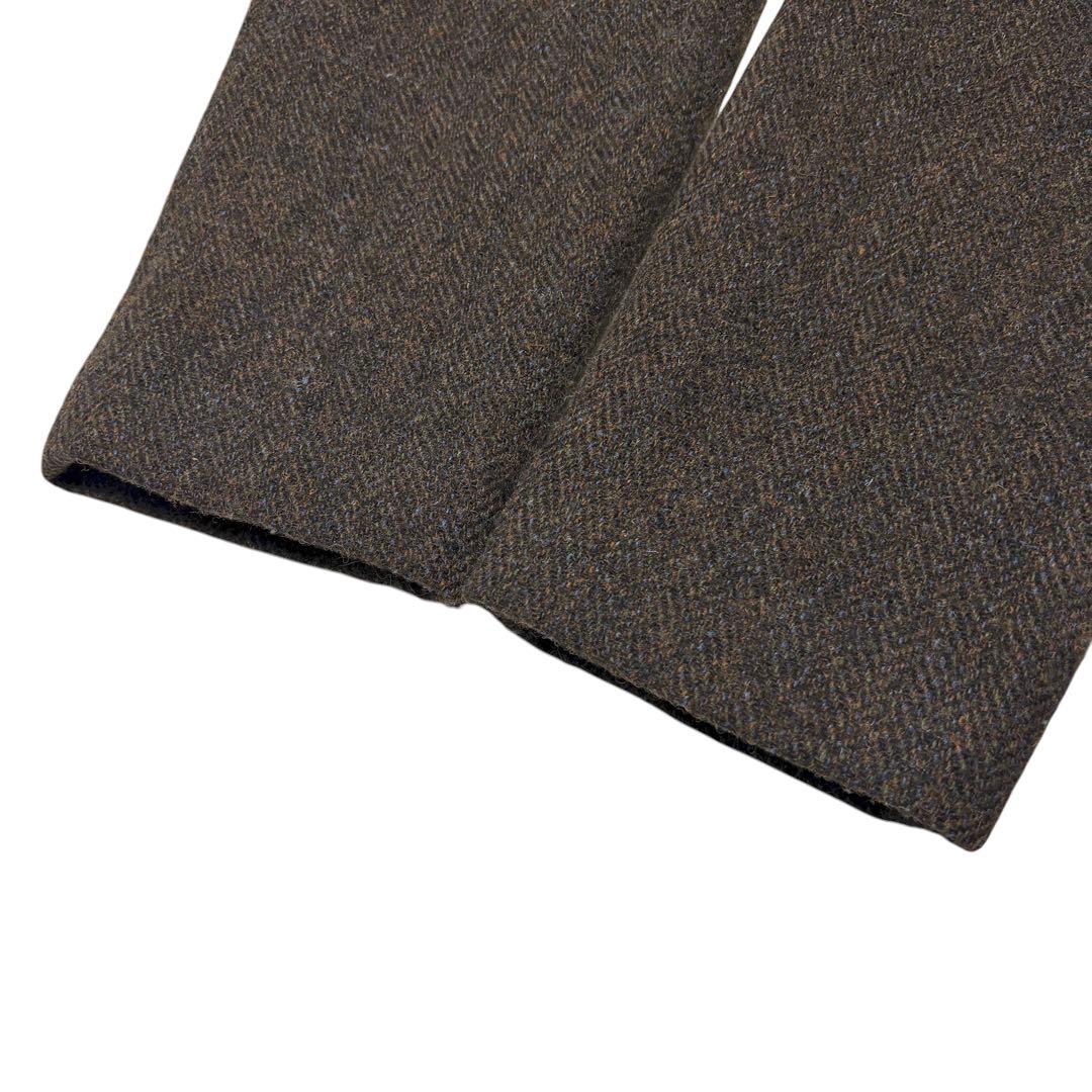 美品 オースティンリード ハリスツイード ステンカラーコート ヘリンボーン L