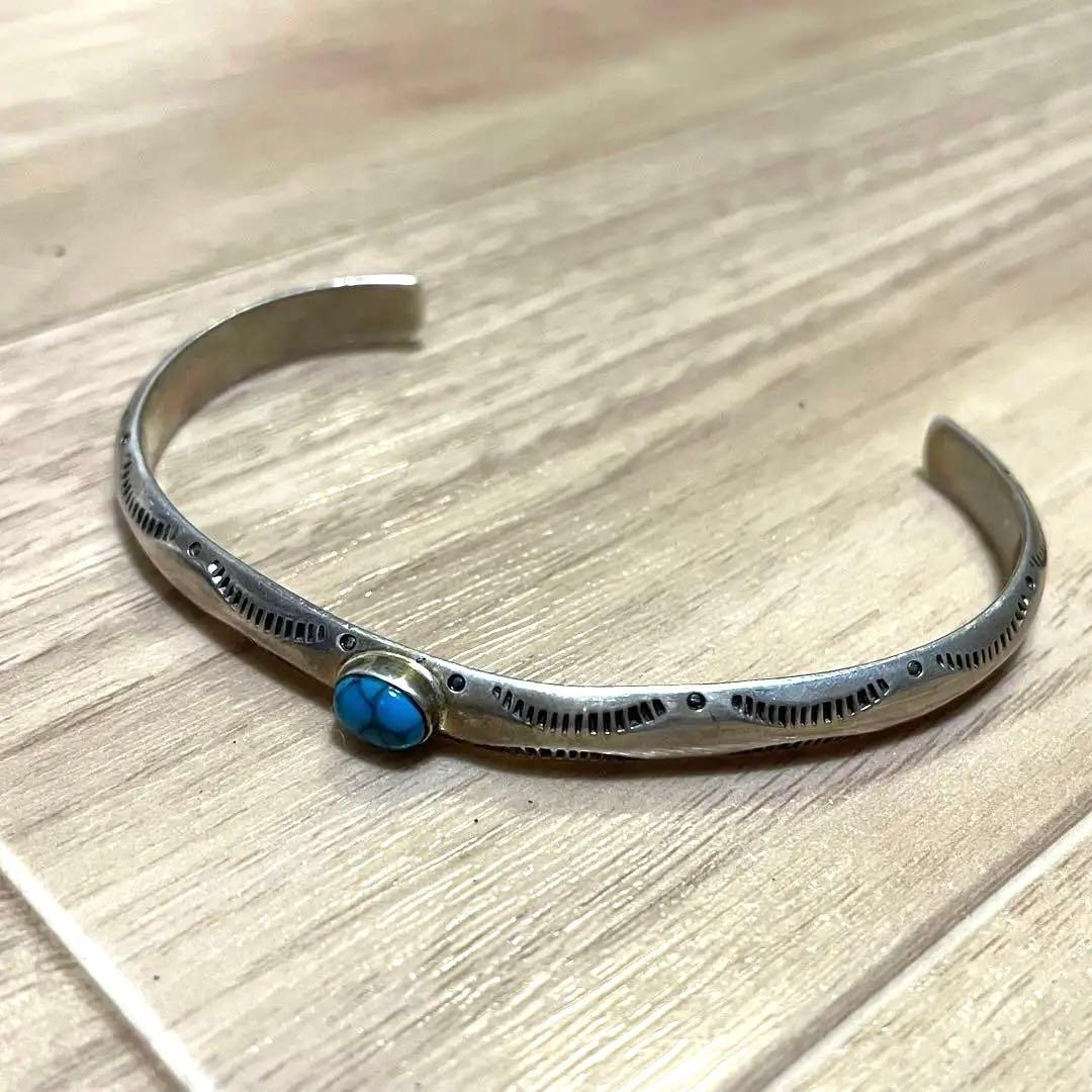 【希少レア】 シルバーバングル インディアン ナバホ アメカジ ターコイズ