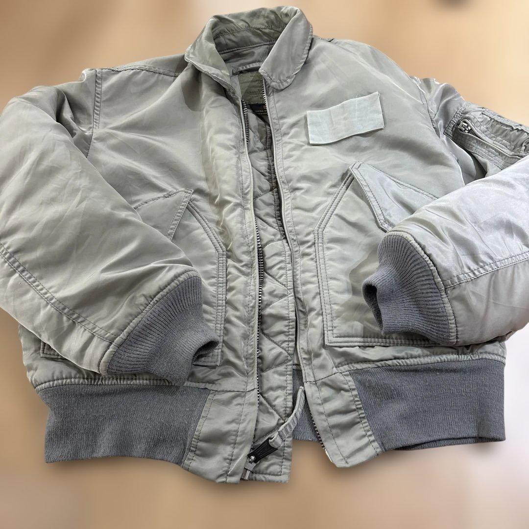 90s USA製 ALPHA CWU-45P フライト ジャケット銀ML