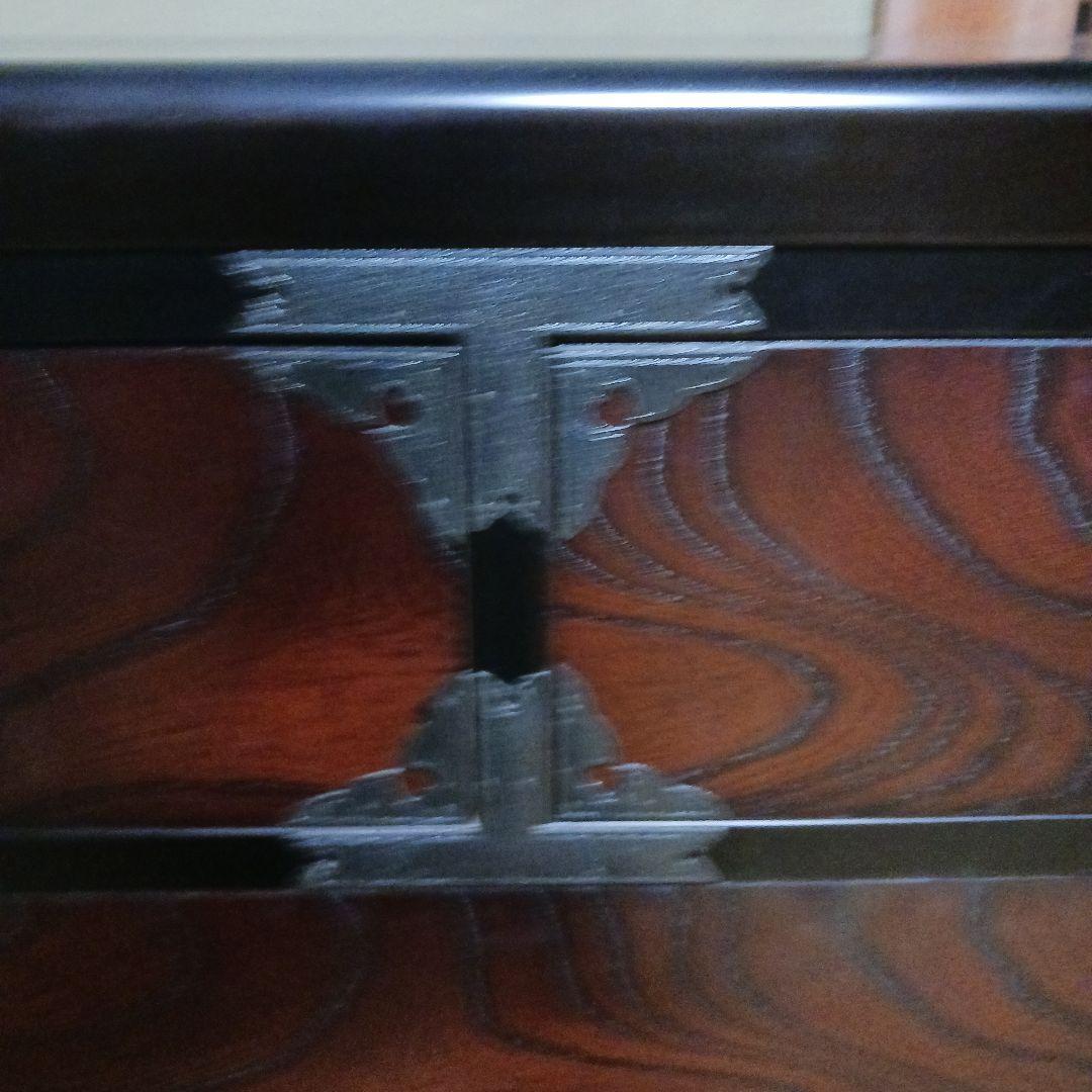 オ*ー様 ダークブラウン木製和風箪笥 5引き出し　整理箪笥