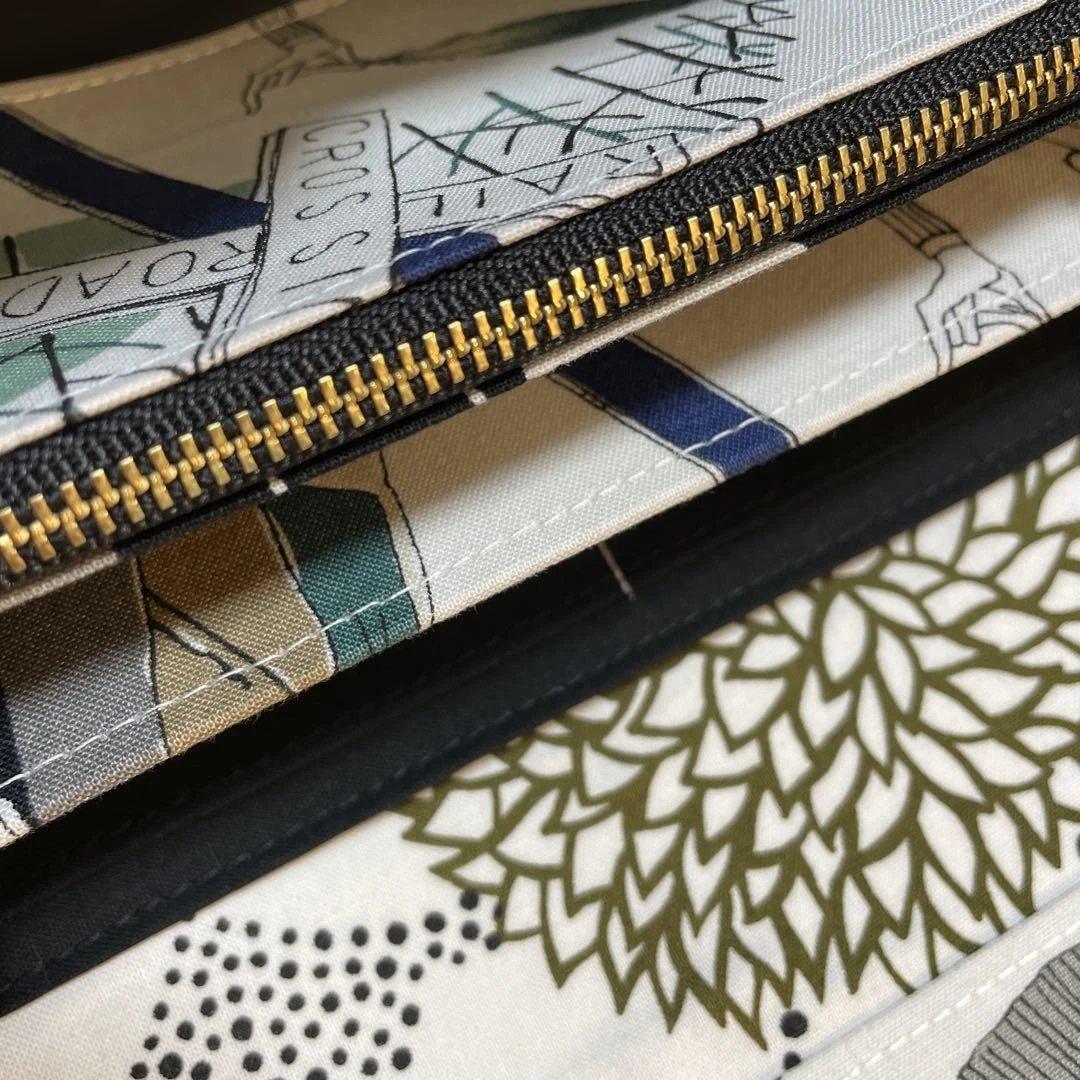 長財布　やりくり財布　ハンドメイド　レア廃盤生地