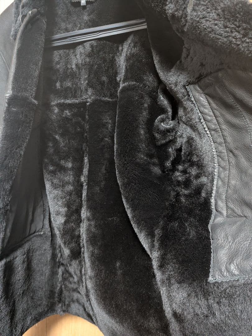 agnès b. HOMME ムートン　レザー ビンテージ