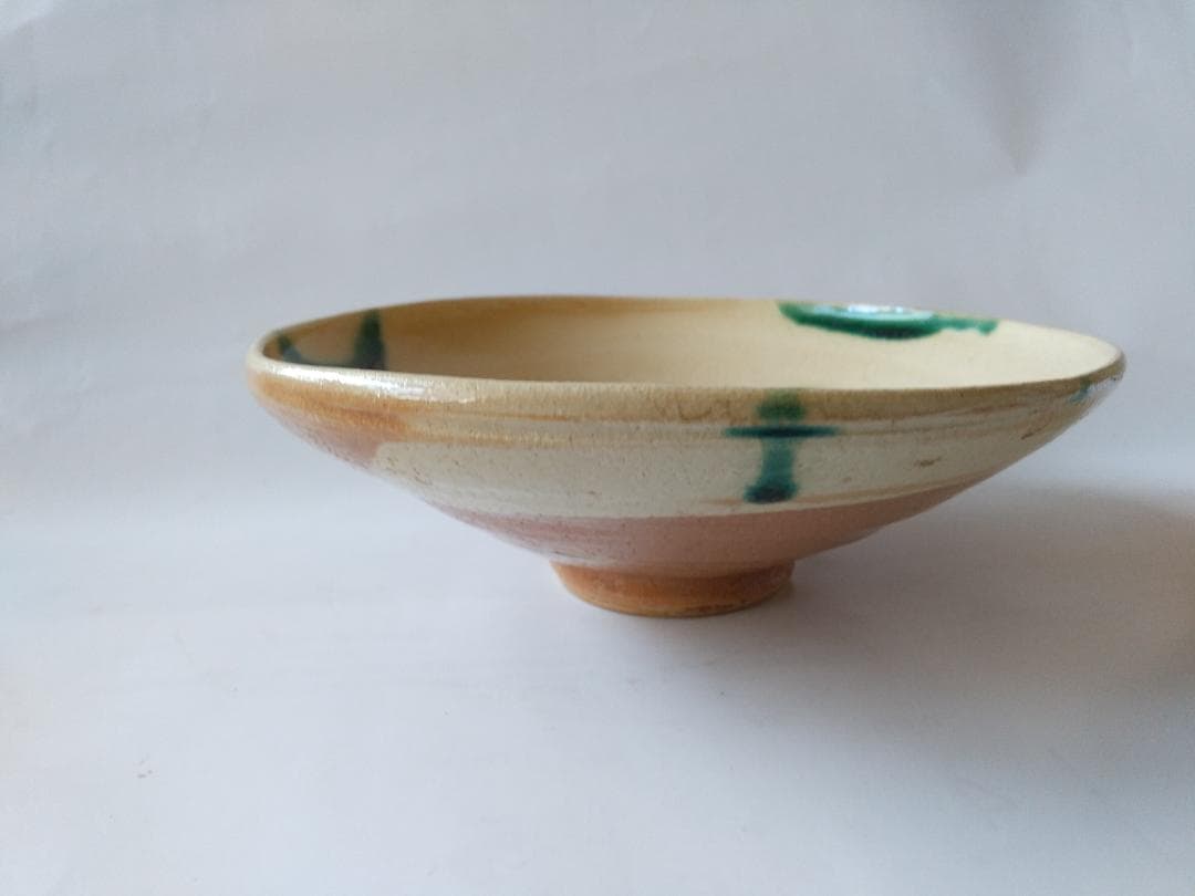 弥七田織部 茶碗 桃山窯 林英仁 作 共箱 栞 茶道具 抹茶碗  新品 未使用