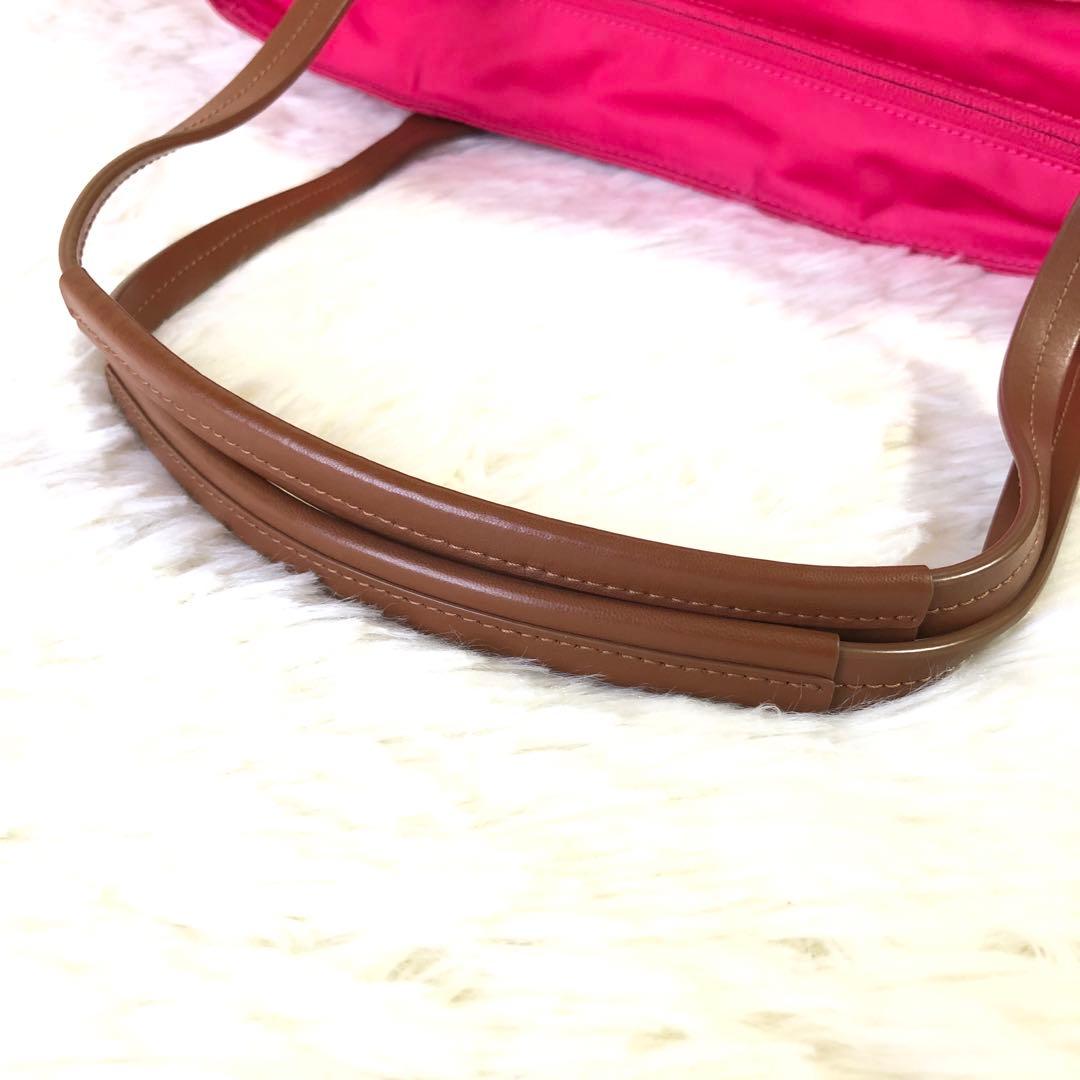 TUMIトートバッグ ナイロン製 ピンク 大容量 A4可 肩かけ可