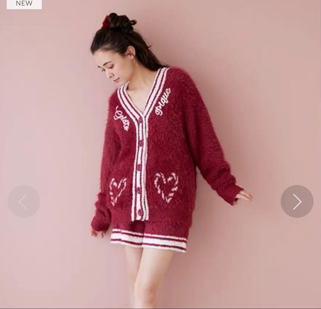 gelato pique 【HOLIDAY】フェザーカーディガン