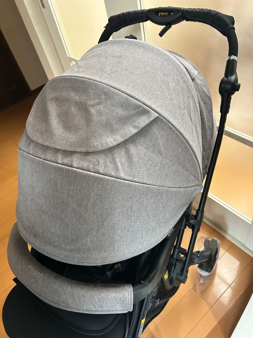 【11/3まで】ピジョン ランフィ グレー A型ベビーカー 両対面