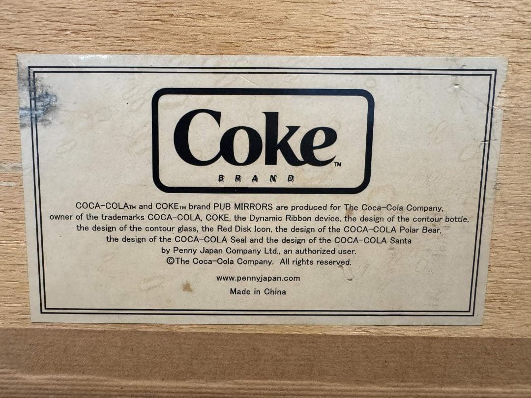 Coca-Cola パブミラー