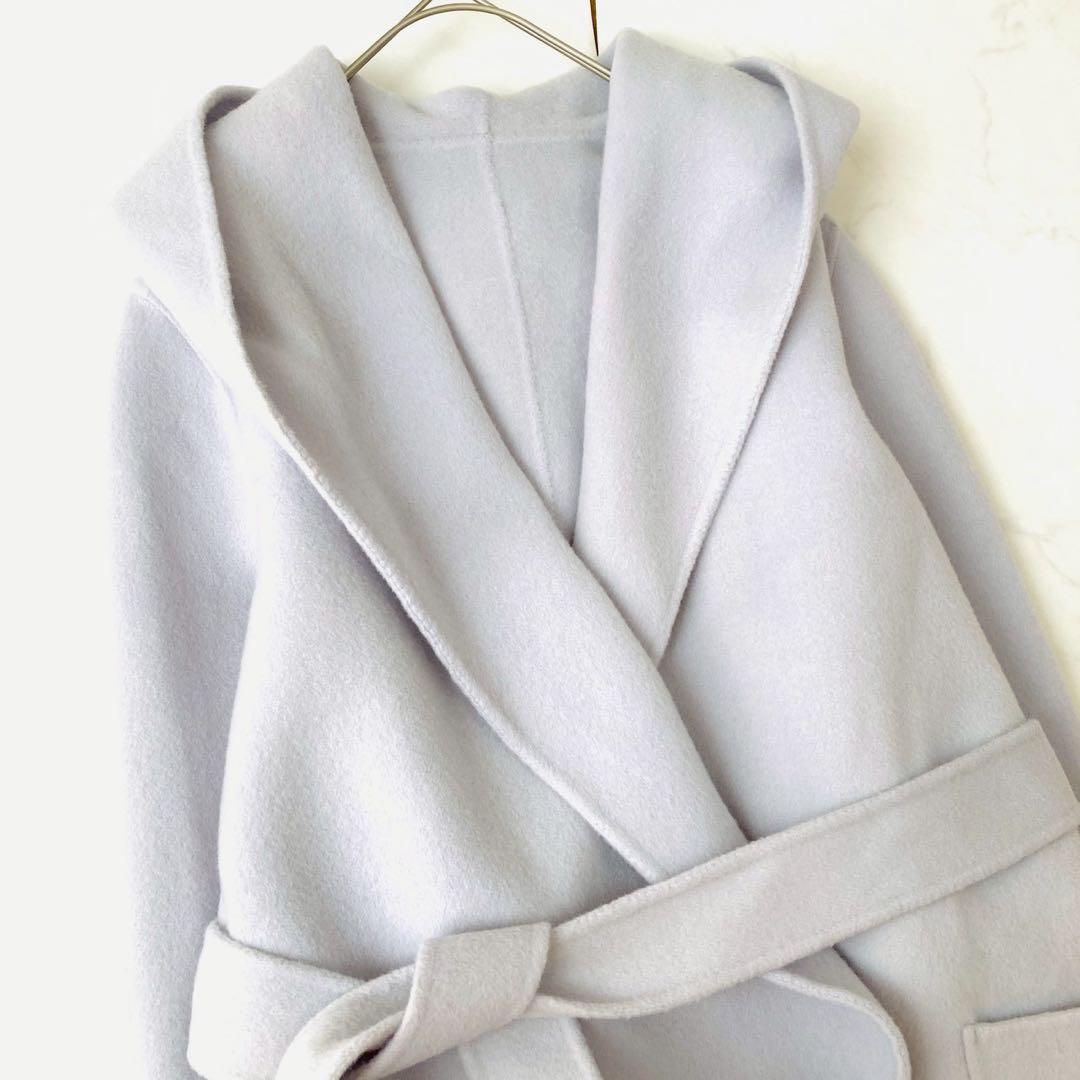 新品タグ付✨️アナイ　リバーコート　ベルテッド　フーデッド　ロング丈　38 M