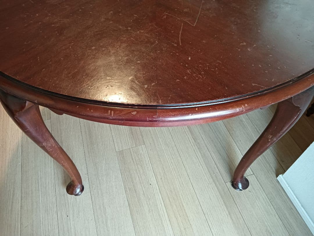 大塚家具ダイニングテーブル　 マホガニー 　クイーンアン