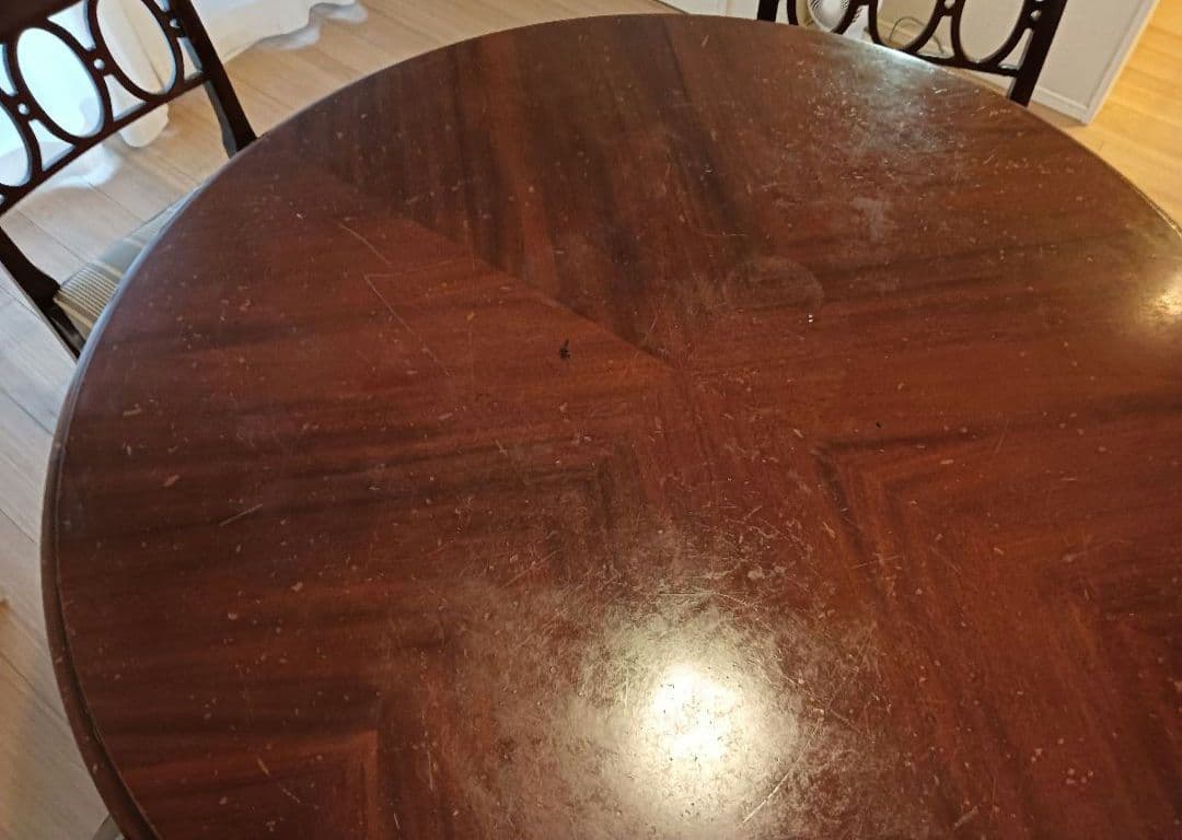 大塚家具ダイニングテーブル　 マホガニー 　クイーンアン