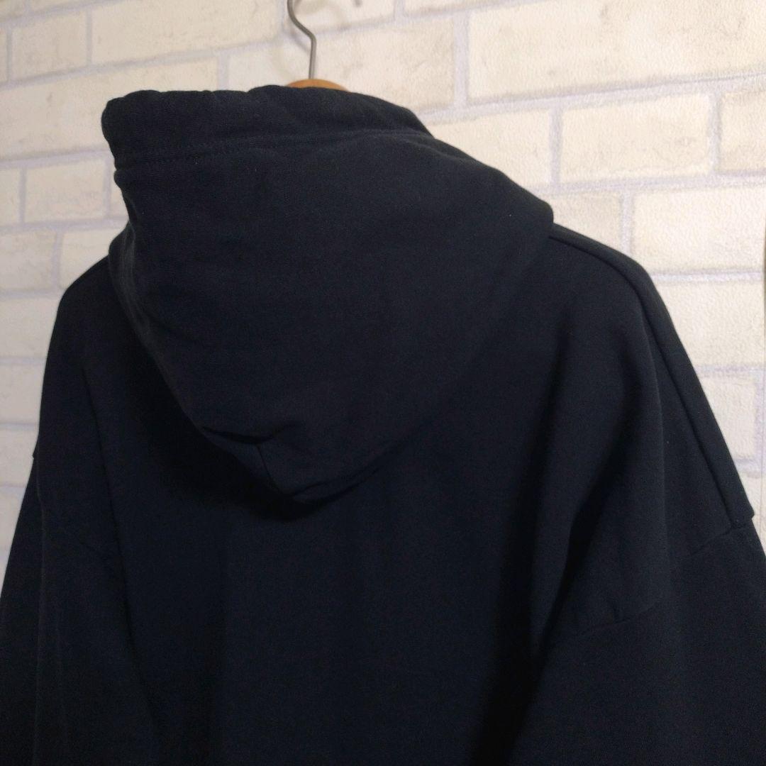 ディーゼル★DIESEL ビッグロゴ プルオーバー パーカー 黒 XL