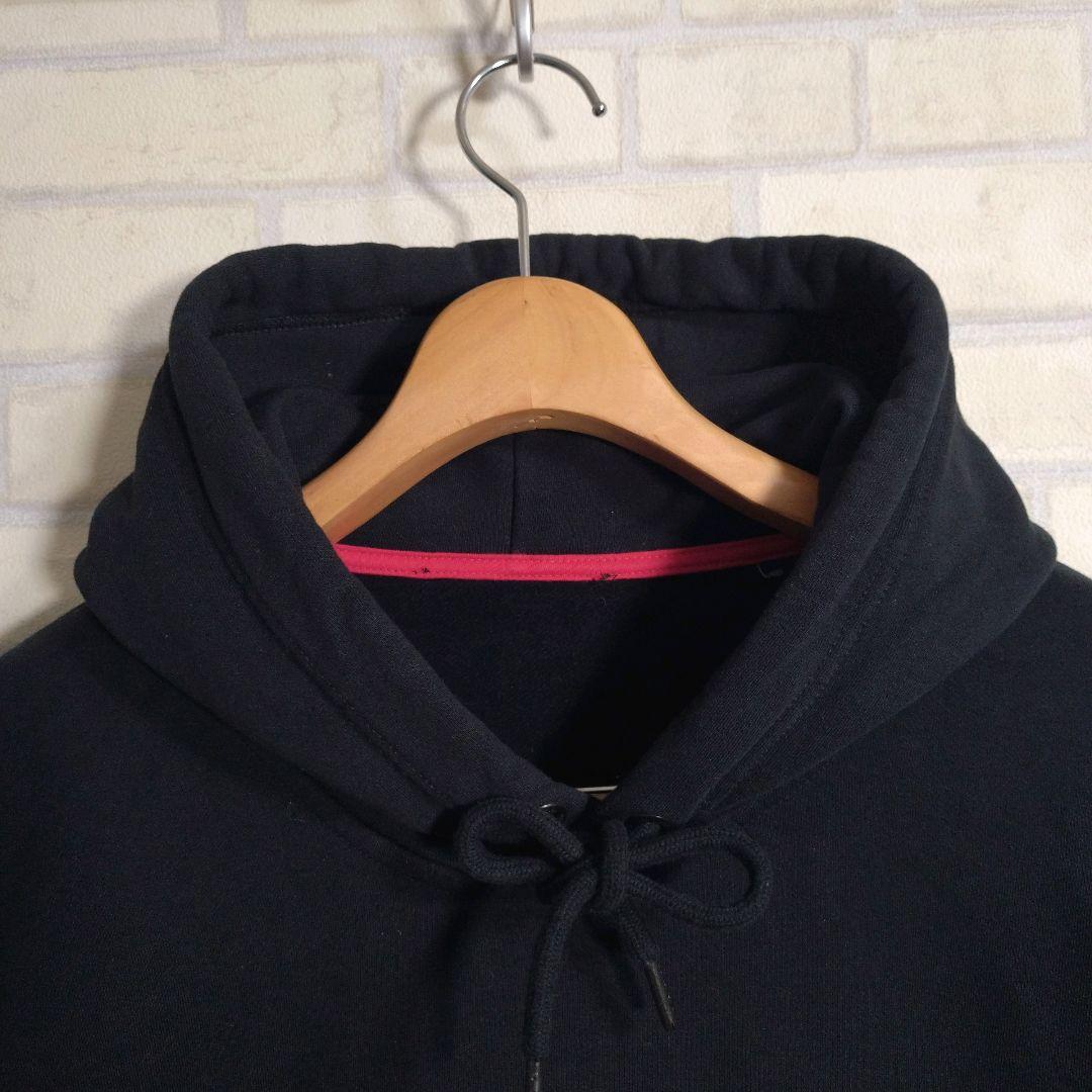 ディーゼル★DIESEL ビッグロゴ プルオーバー パーカー 黒 XL