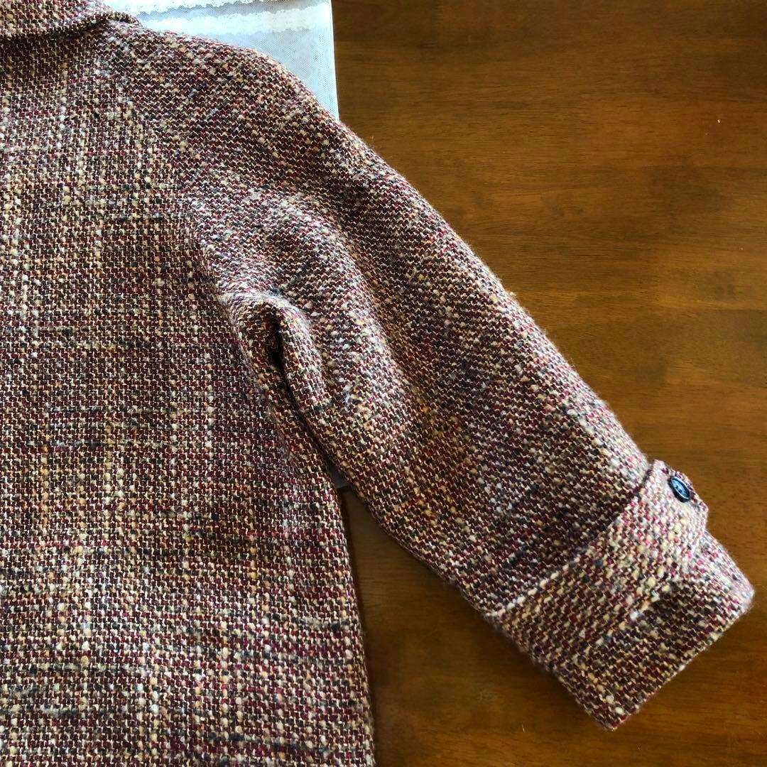 DAKS ダックス　レディース　ロング　コート　アウター　ツイード 高級　M