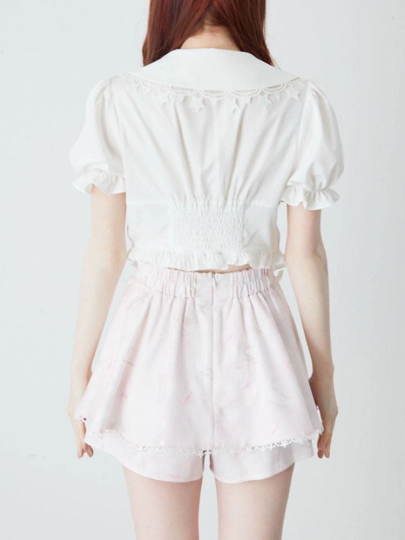 Ank Rouge アンクルージュ 星座のブラウス ホワイト