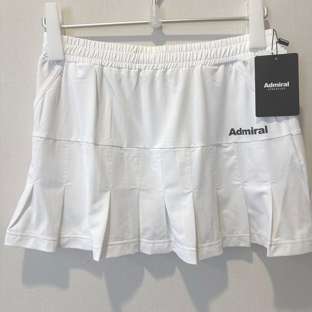 完売商品　新品　Admiral テニス プリーツスカート L ホワイト