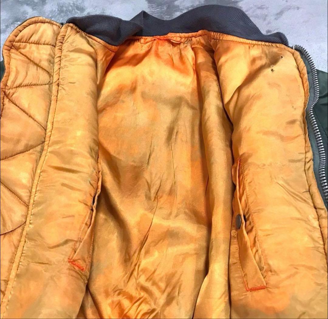 90s AVIREX MA-1 ミリタリーフライトジャケット　USA製 L