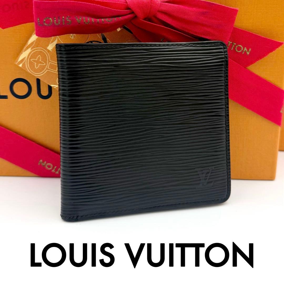 ルイヴィトン エピ ポルトビエカルトクレディモネ 二つ折り財布 ブラック 黒