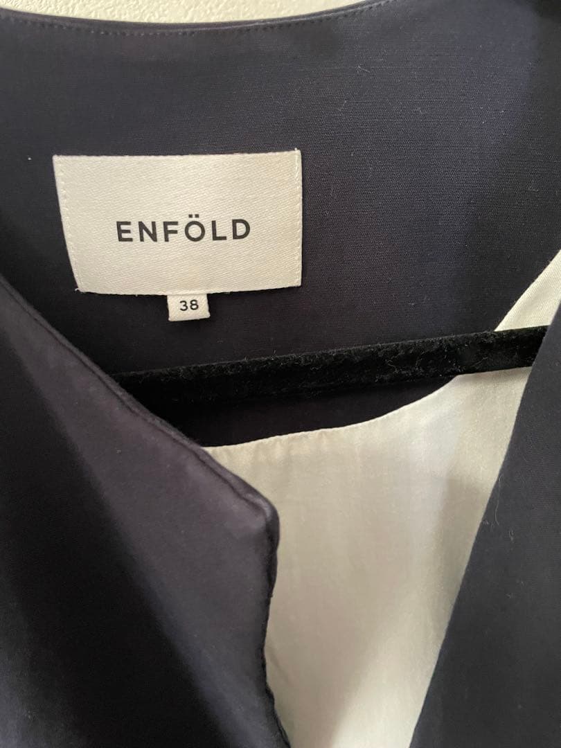 ネイビーオープンフロントコート