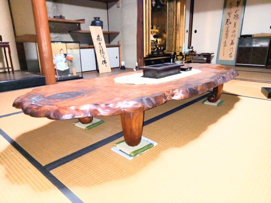 座敷机 座卓 テーブル 無垢一枚物 内地松 国産松 地松 アンティーク