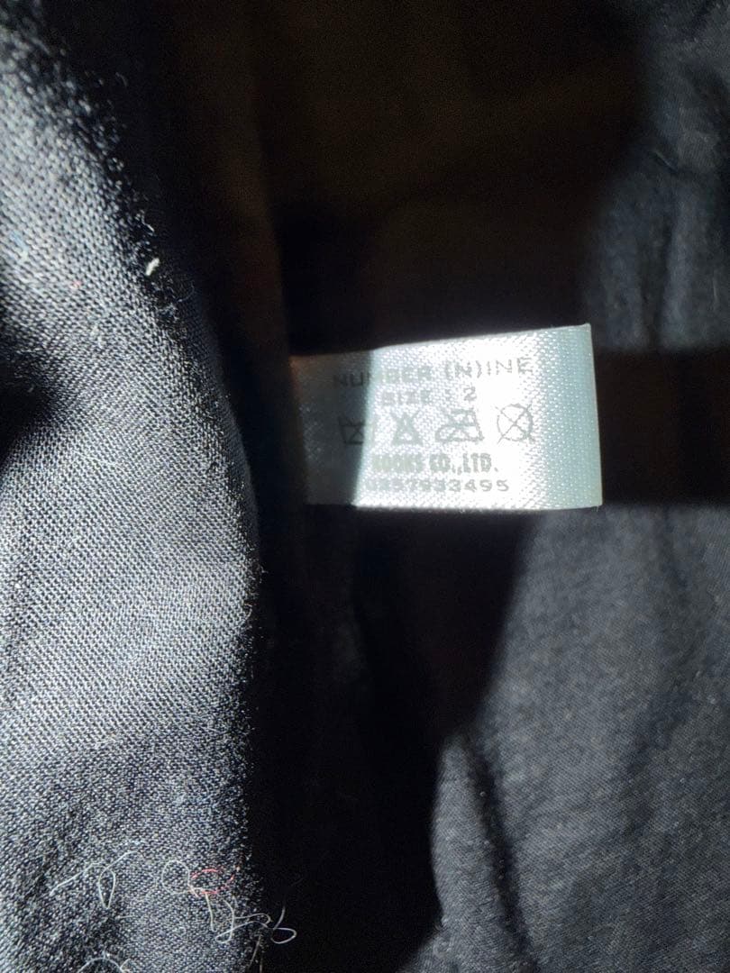 【美品】NUMBER（N）INE 02ss ライダースジャケット XL