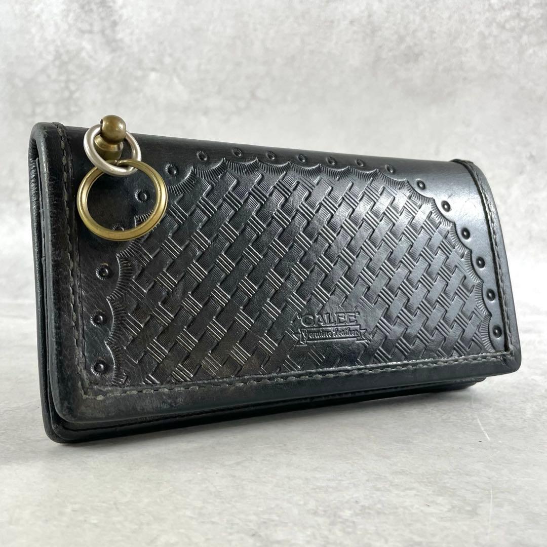 入手困難✨ キャリー CALEE 長財布 トラッカーウォレット レザー ブラック