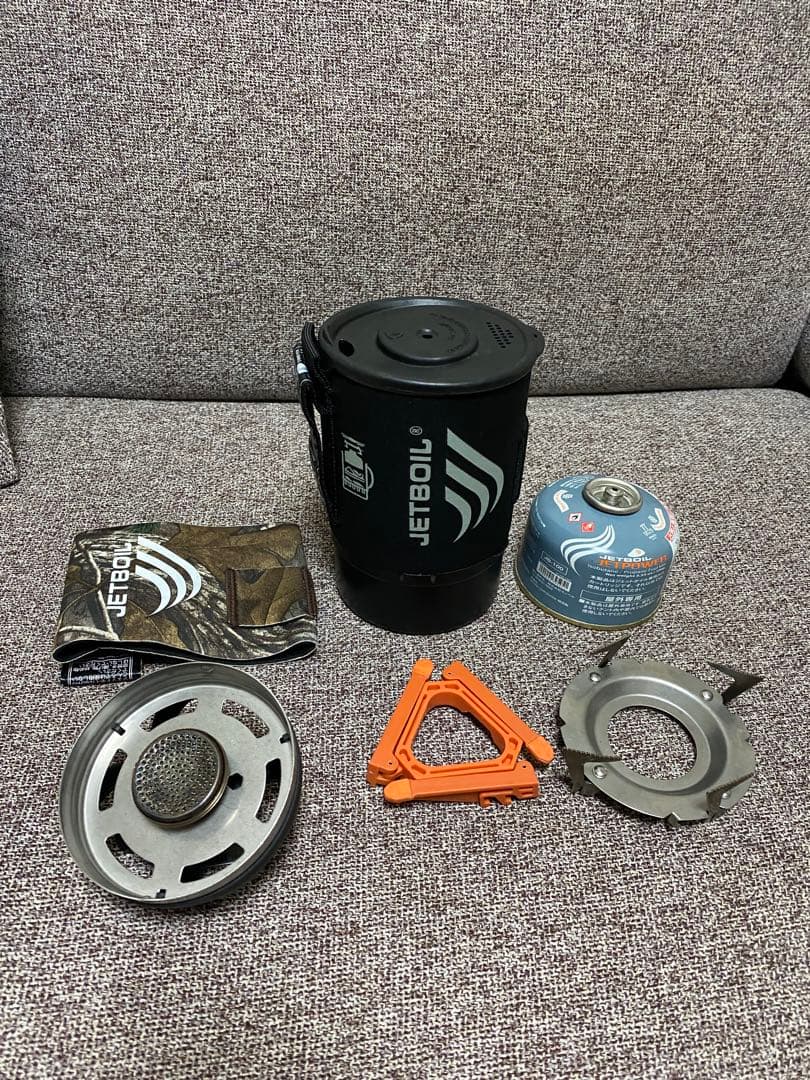 ジェットボイルジップ　JETBOIL ZIP 黒　リアルツリー柄カバー付き