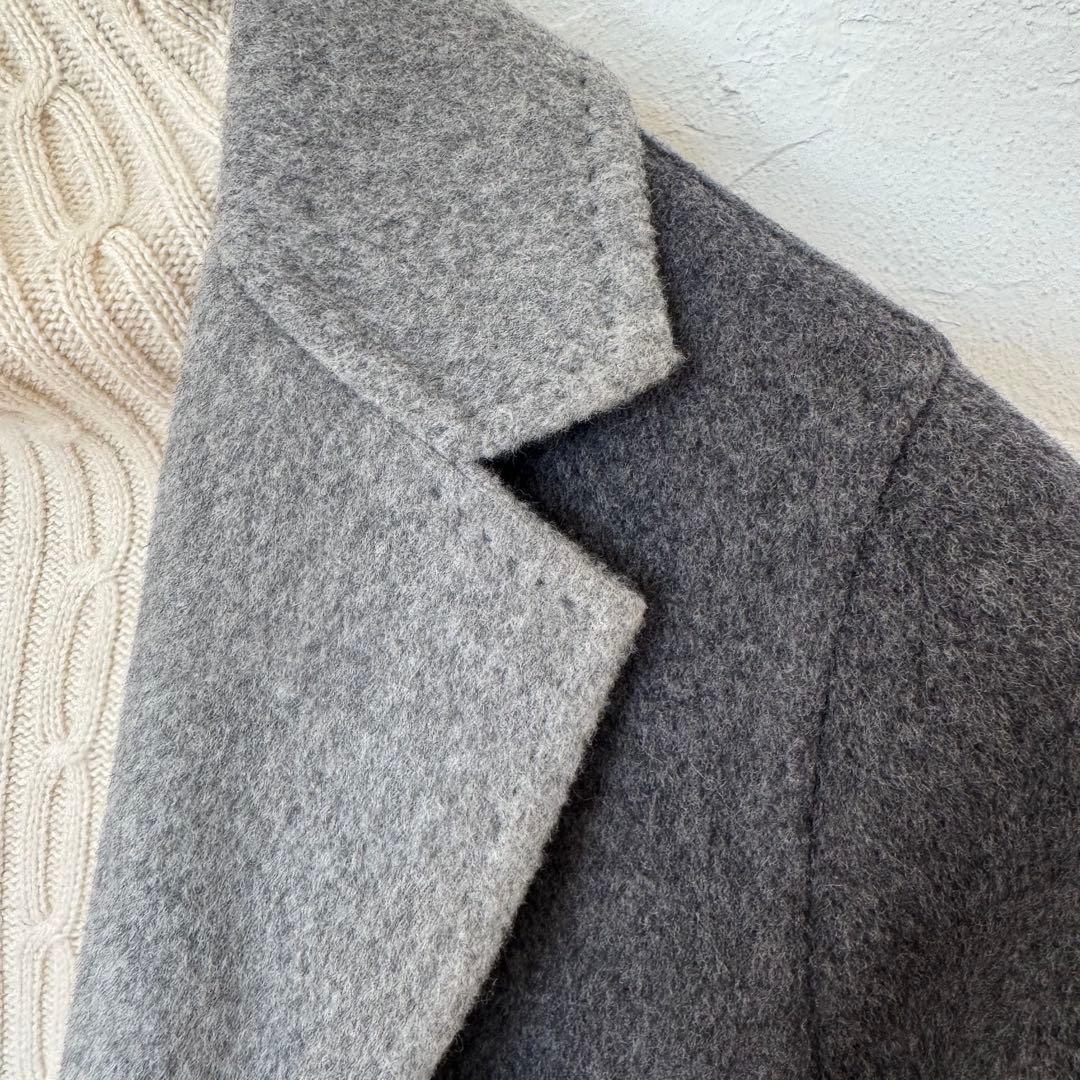 美品❗️イタリア製カシミヤ混ウール　リバーコート