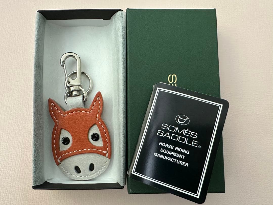 新品未使用 ソメスサドル 馬メンコキーホルダー