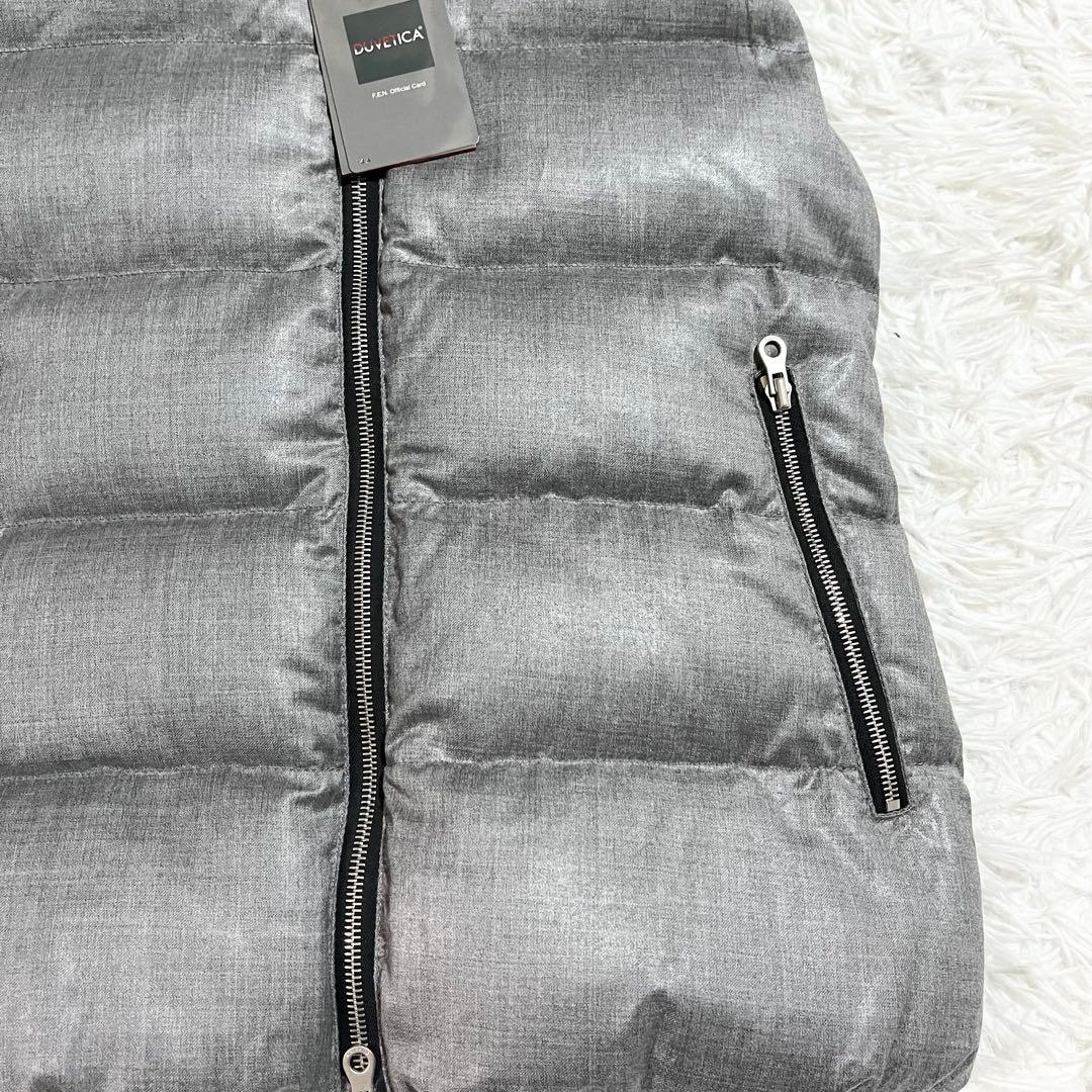 美品　デュベティカ　FEBEDUE　ダウンベスト　別注　カシミヤ混　40 グレー