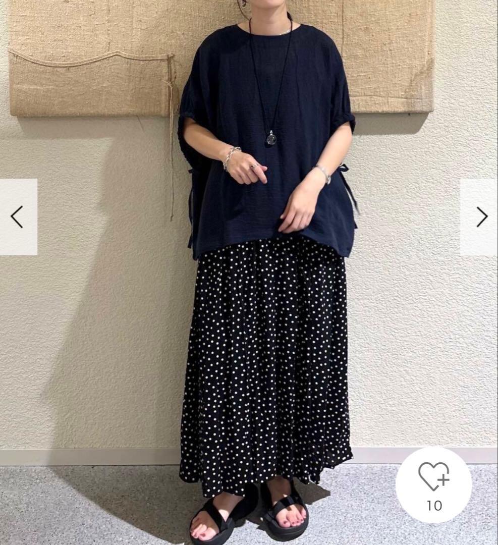 新品　今季　かぐれ　パナマギャザースリーブプルオーバー 2025