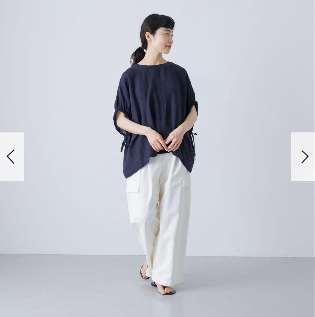 新品　今季　かぐれ　パナマギャザースリーブプルオーバー 2025