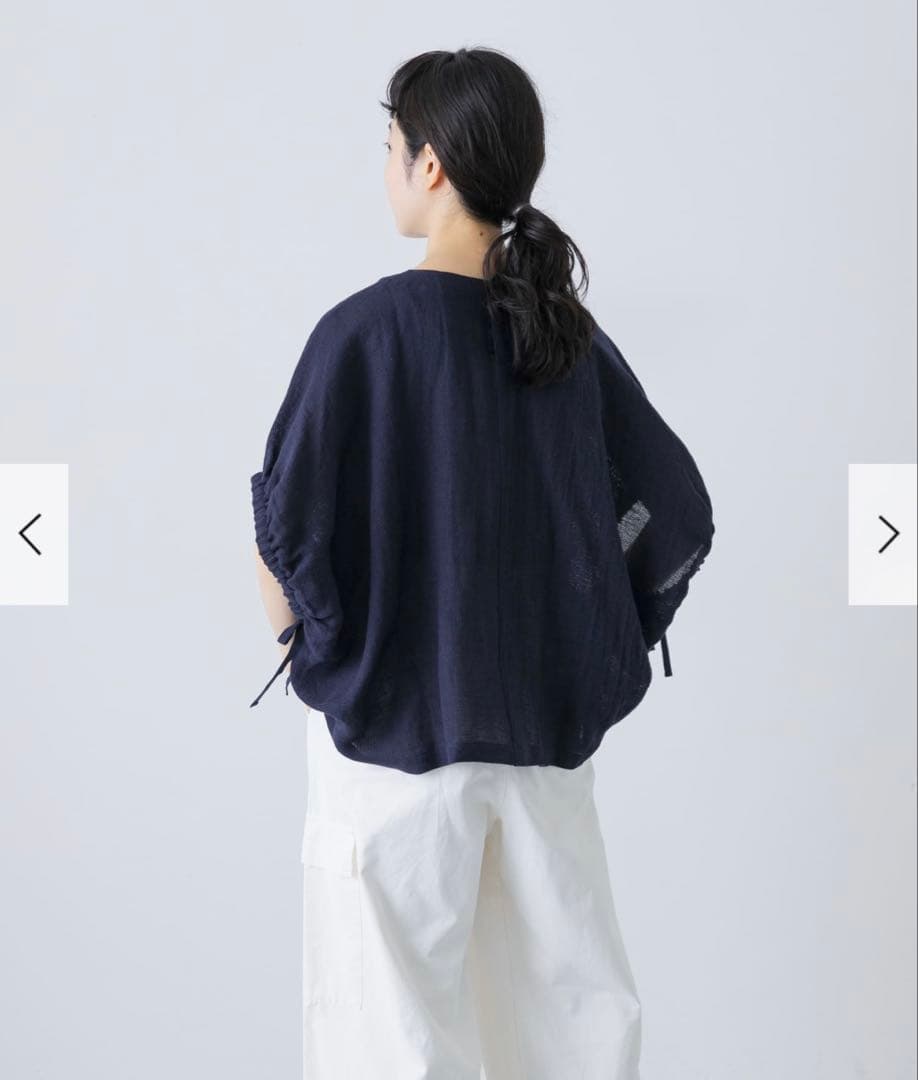 新品　今季　かぐれ　パナマギャザースリーブプルオーバー 2025